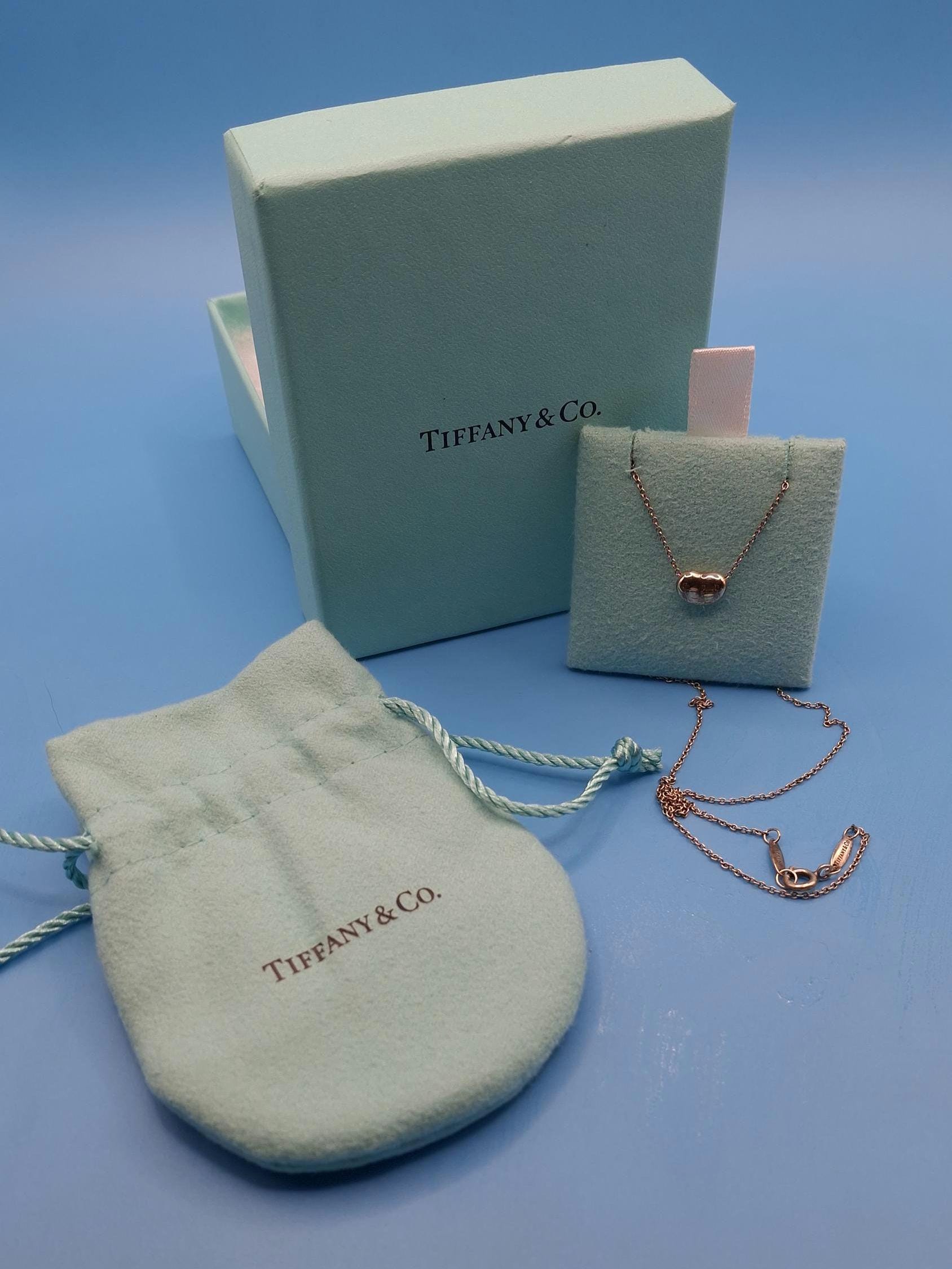 Elsa Peretti Tiffany and Company Sterling Silver Bean Necklace - Etsy