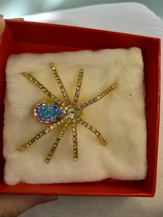 Vintage Ivana Trump High End Spider Brooch Pin Sw… - image 4