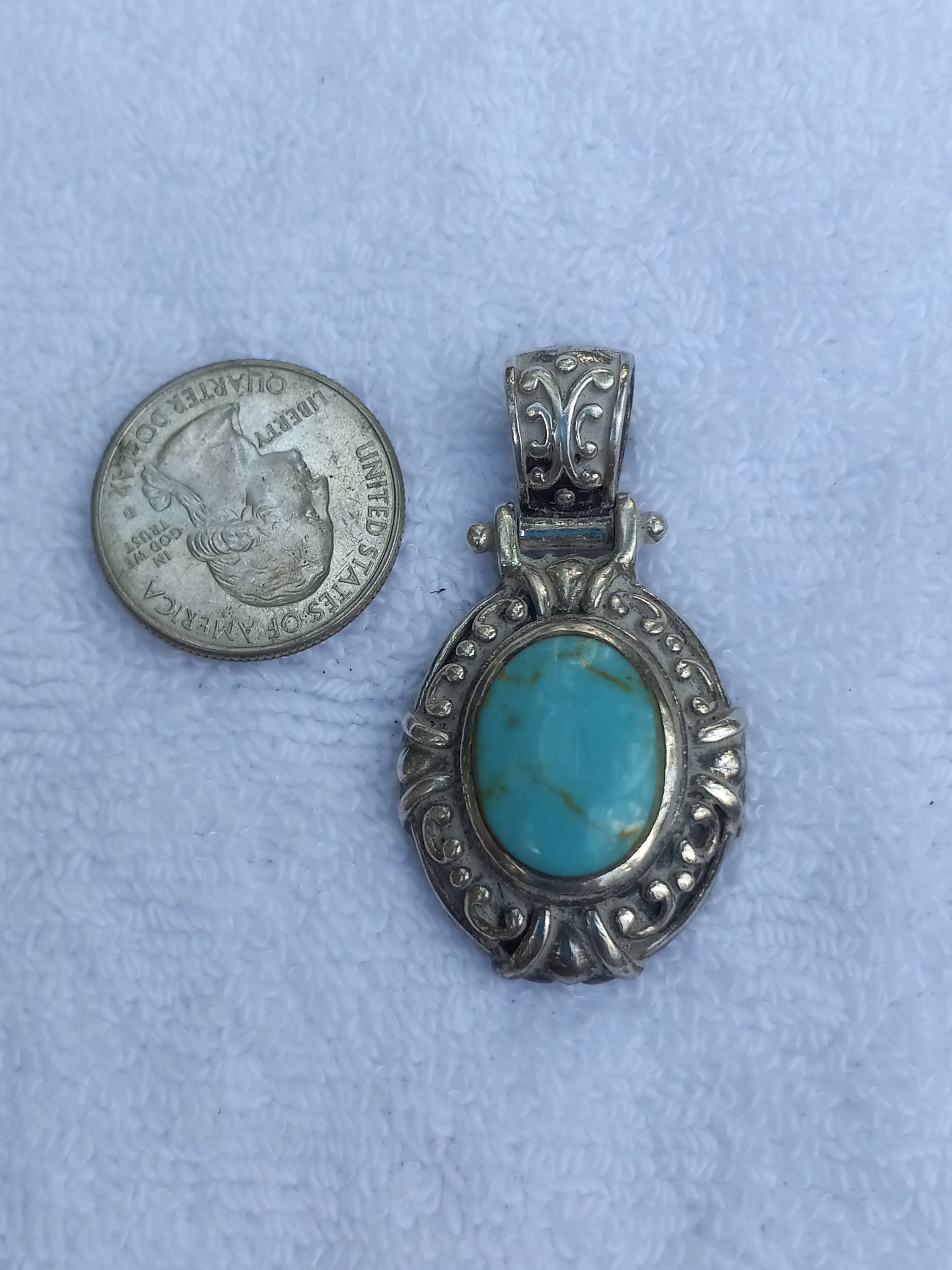 ヴィンテージ スターリングシルバー ターコイズ ネックレス ペンダント