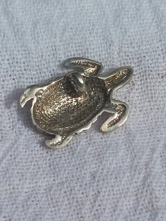 Sterling Silver Turtle Pendant - image 2
