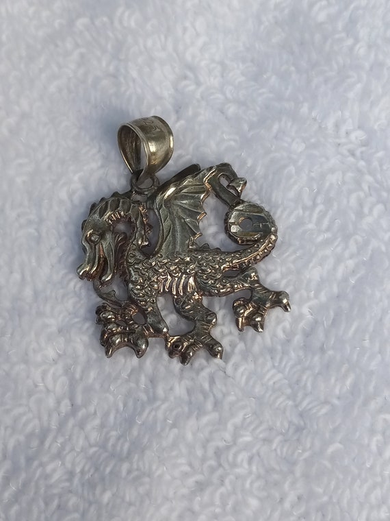 Sterling Silver Dragon Pendant