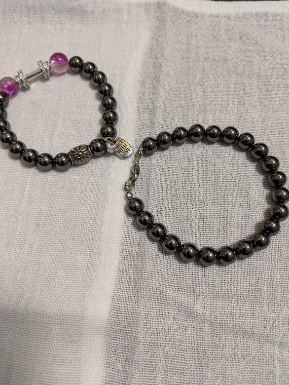 Hematite, Garnet, Amethyst bracelets - image 1