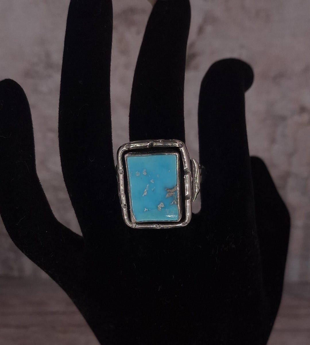 Navajo Sterling Silver Turquoise Ring Sz 11 Signed - Etsy