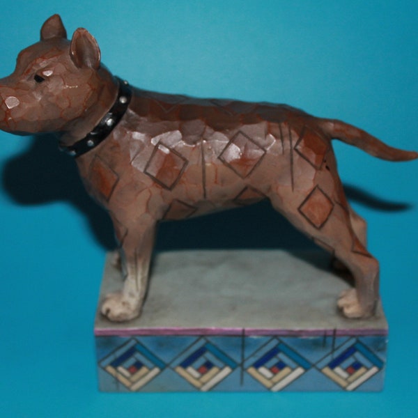 Vintage Retired Scrappy Pitbull Terrior Figurine by Jim Shore