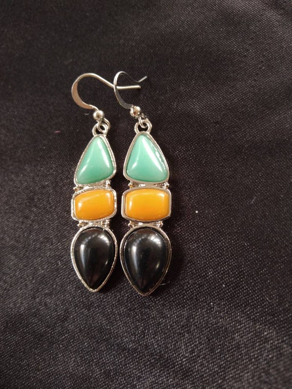 Sterling silver dangle earrings - image 1