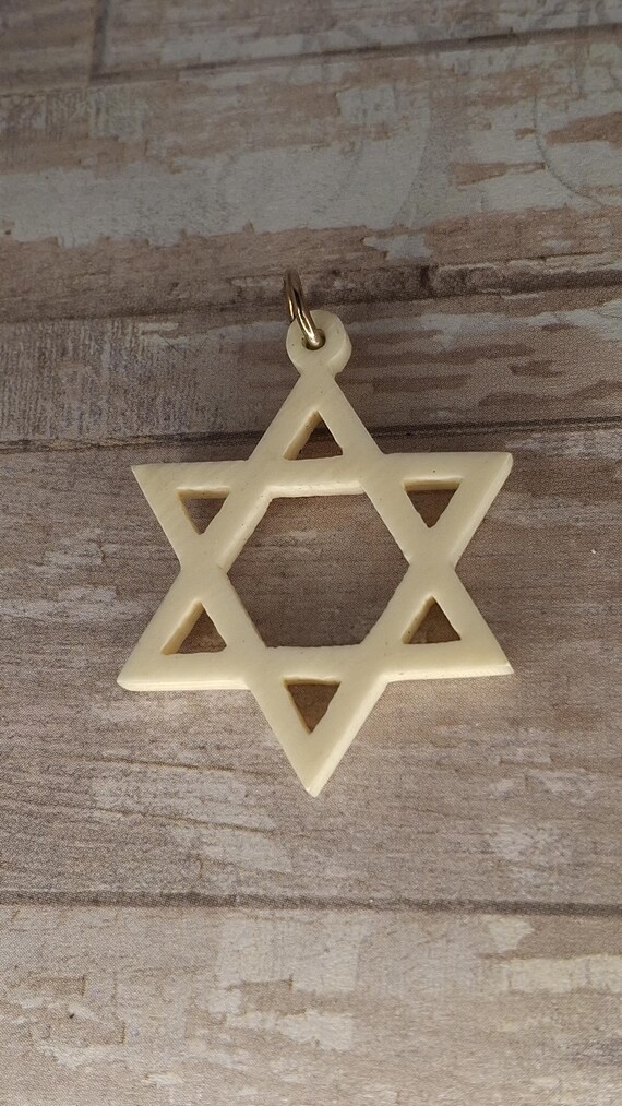 Celluloid Star of David Pendant