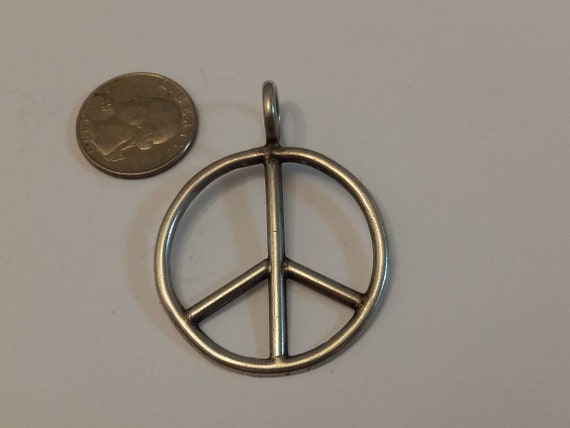 Sterling Peace Sign pendant - image 5