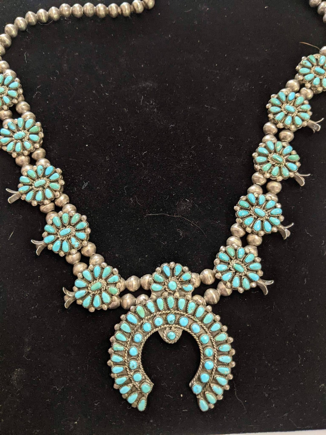 Zuni Squash Blossom Necklace Etsy