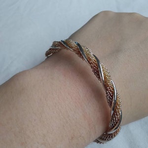 Beautiful unique spiral sterling bangle
