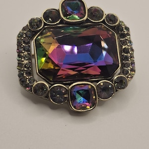 Vintage Heidi Daus Aurora Borealis-speldbroche Klassieke keuze