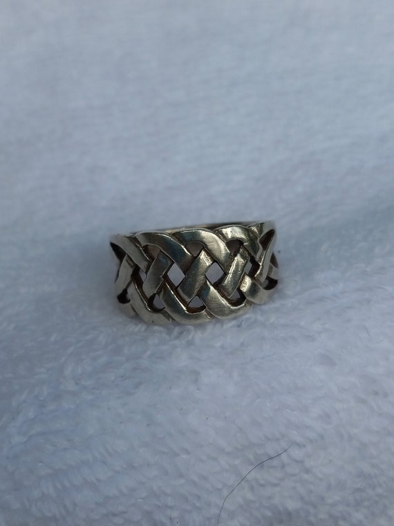 Sterling Silver Celtic Weave Ring - image 1