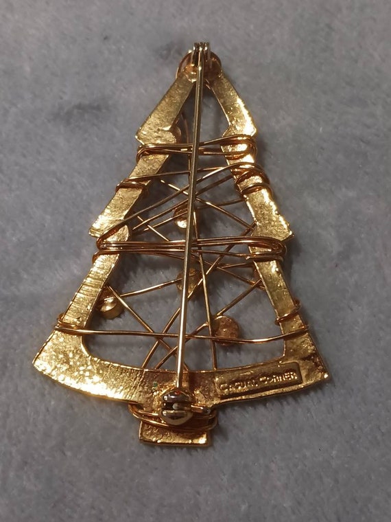 Wire Christmas Tree Pin Brooch - image 2