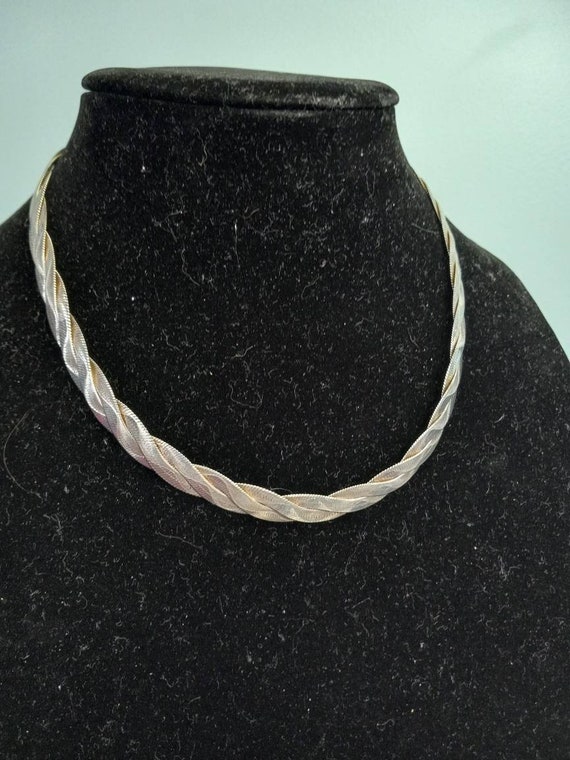 Vintage Woven Sterling Silver Italian Chain