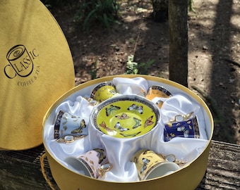 Classic Coffee and Tea Set Butterfly Theme.