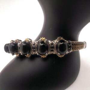Sterling Silver Onyx Bangle Bracelet