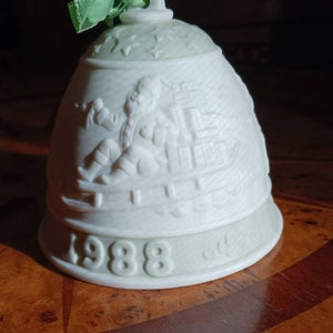 Vintage Lladro Christmas Bell Ornament 1988