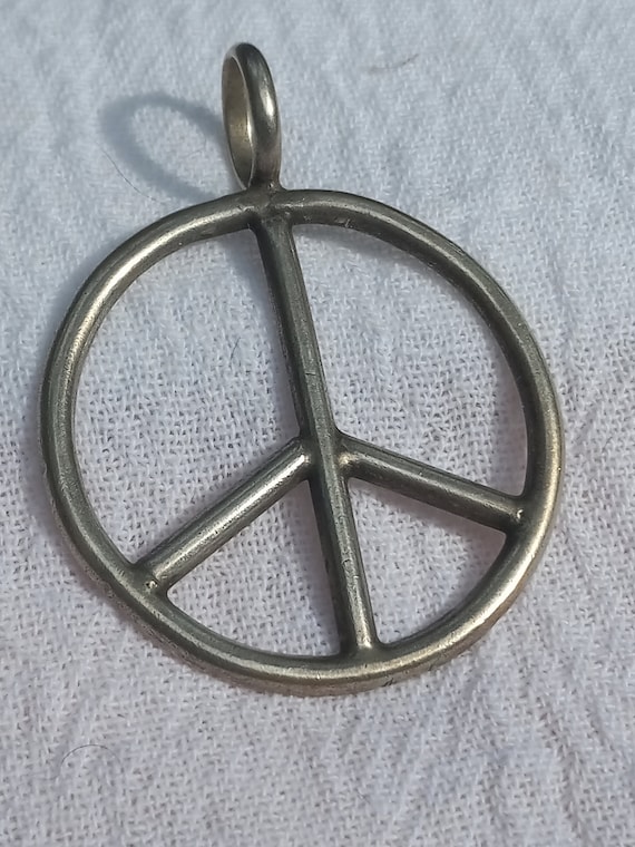 Sterling Peace Sign pendant - image 1