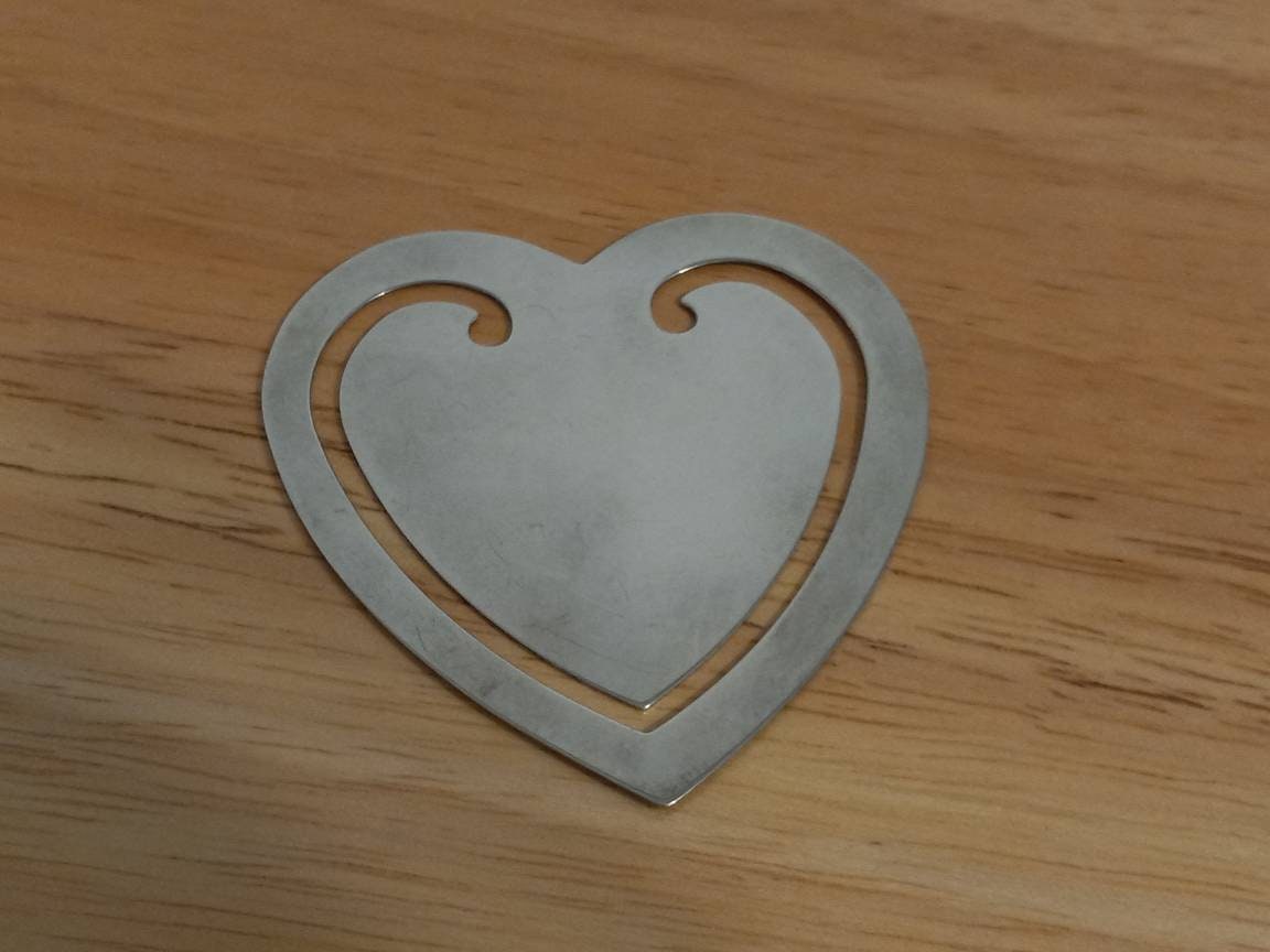 Vintage Tiffany and CO Heart Bookmark - Etsy
