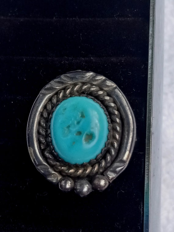 Sterling Silver and Turquoise Ring - image 1