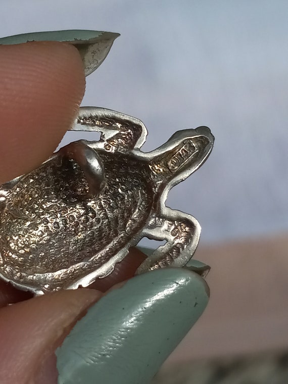 Sterling Silver Turtle Pendant - image 3