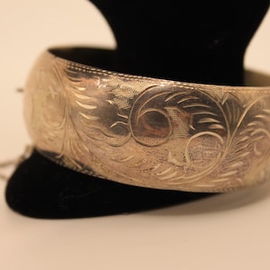 Vintage Sterling Silber Armreif mit Scharnier
