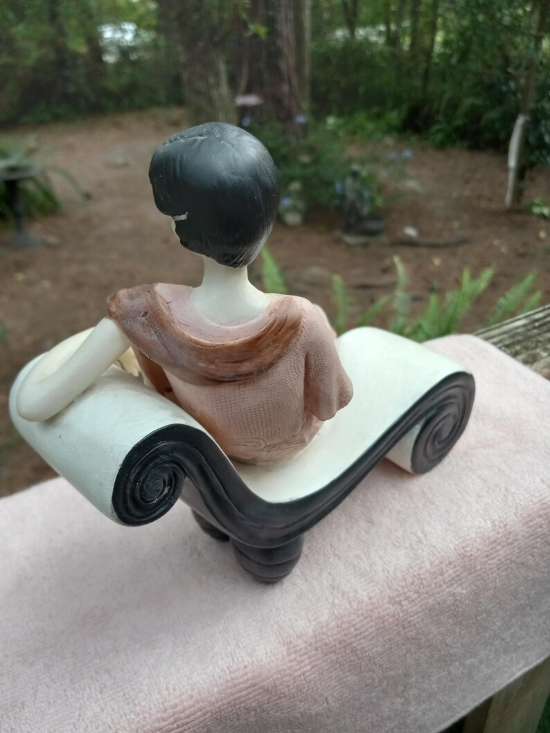 Art Deco Reclining Lady Figurine Etsy Australia