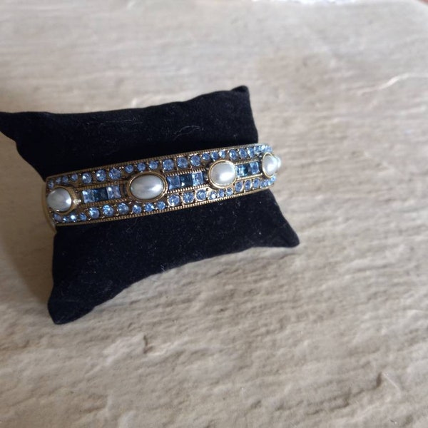 Heidi Daus Art Deco Geïnspireerd Faux Pearl Clamper Armband