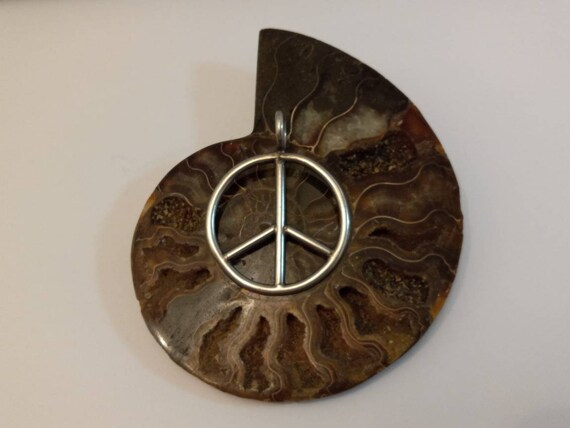 Sterling Peace Sign pendant - image 2