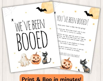 Youve Been Booed Printable für Nachbarn oder Freunde | Halloween-Spiele, Halloween-Geschenkbörse, Boo Buddies Digital Download