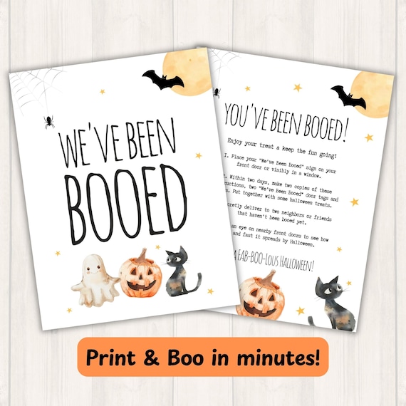 Youve Been Booed Printable for Neighbors or friends | Halloween Games,  Halloween Gift Exchange game, Boo Buddies Digital Download