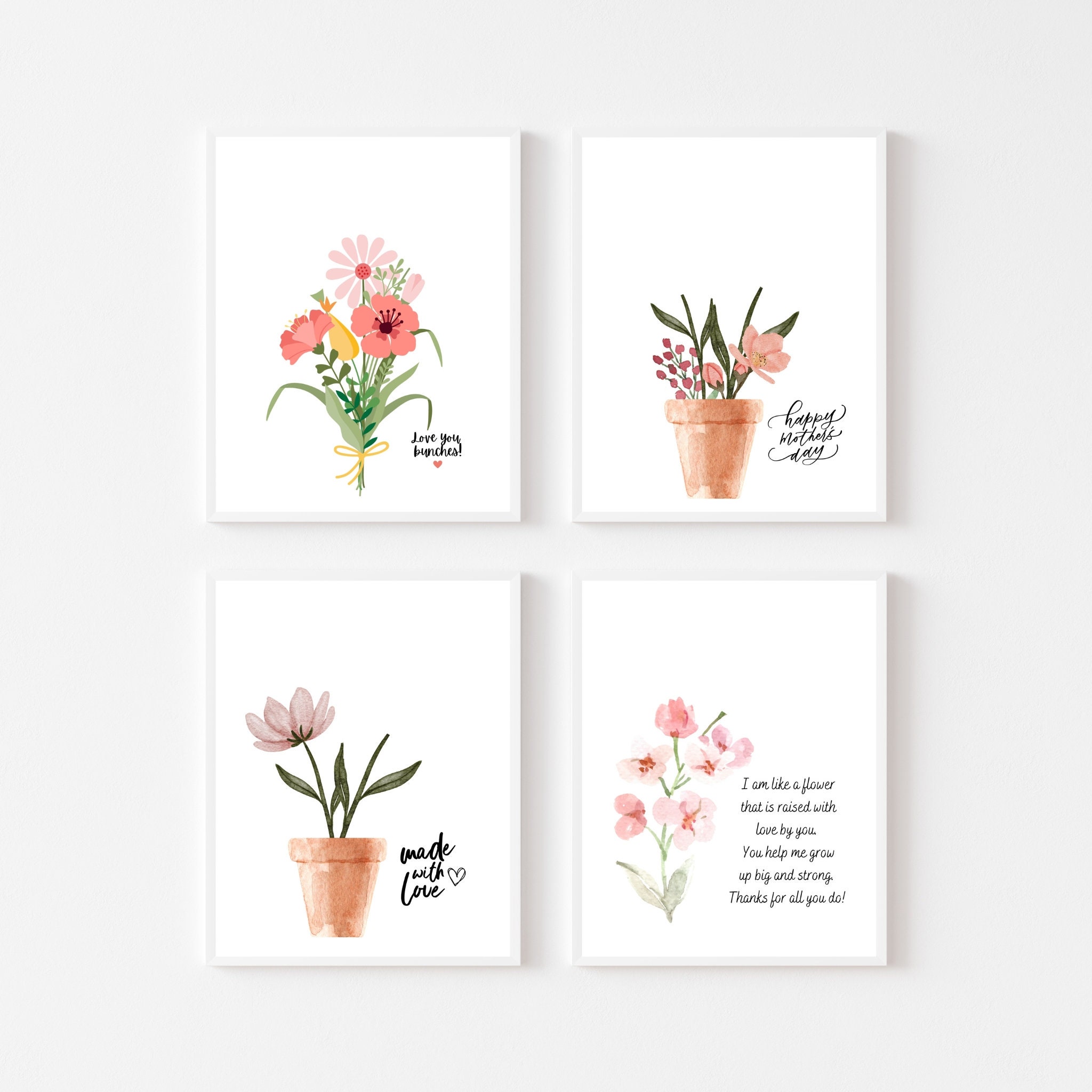 Flower Bouquet Handprint Art Craft DIY Kit Family Handprint Frame Kit