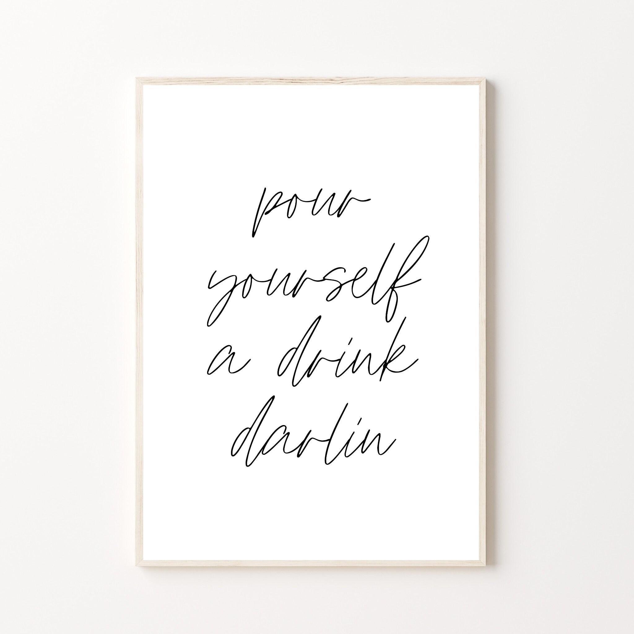 Bar Cart Decor Printable Wall Art Bar Cart Sign Alcohol Etsy UK