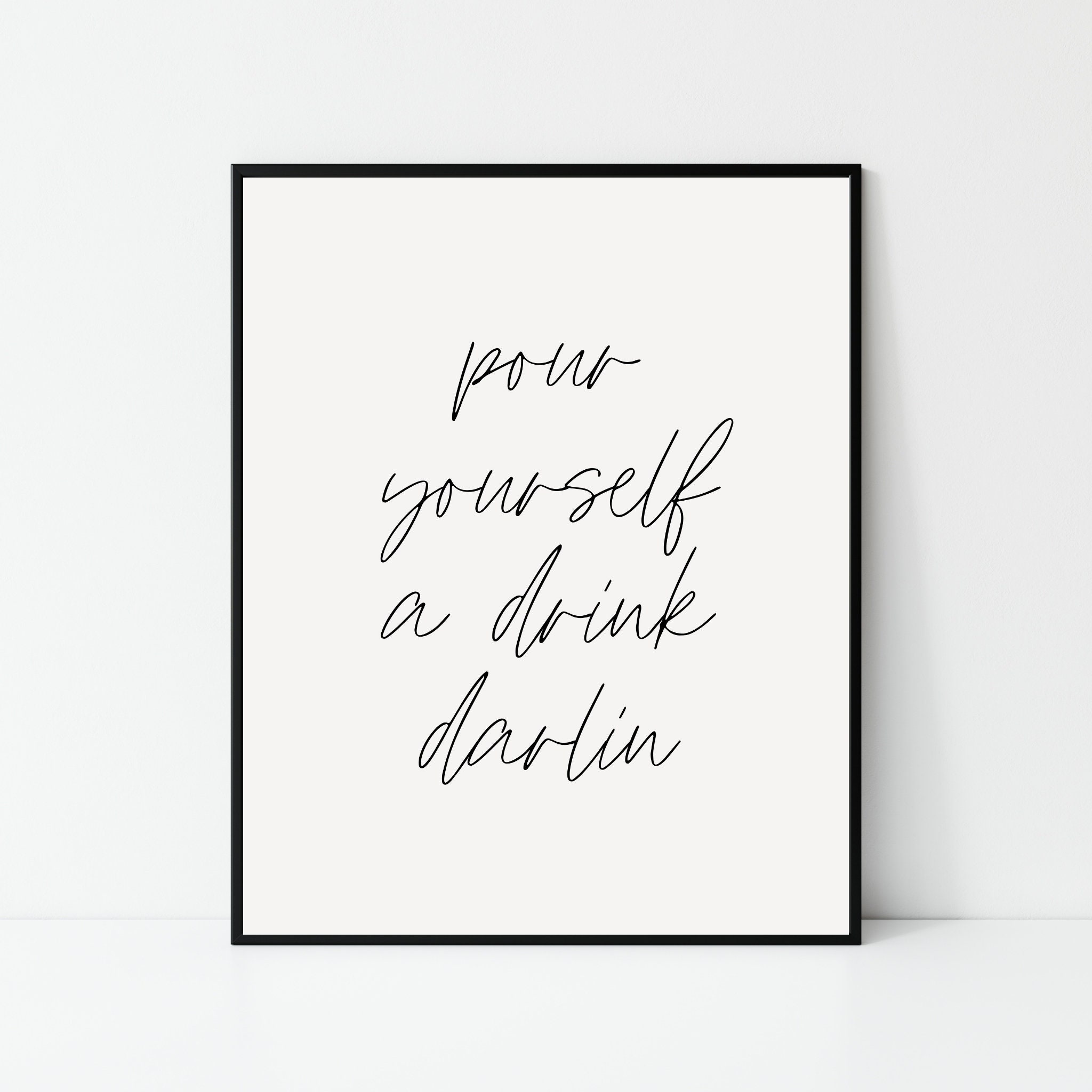 Bar Cart Decor Printable Wall Art Bar Cart Sign Alcohol Etsy