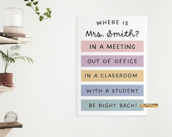 Personalized School Counselor Door Sign: Custom Office Decor (Digital Download)