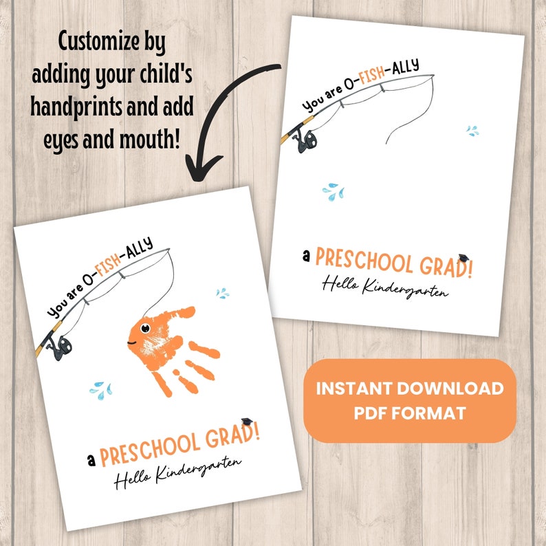 Preschool Graduation Handprint Art Craft, Printable | Last Day of ...