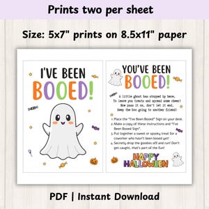 This printable youve been booed kit comes in 5x7 size and PDf format