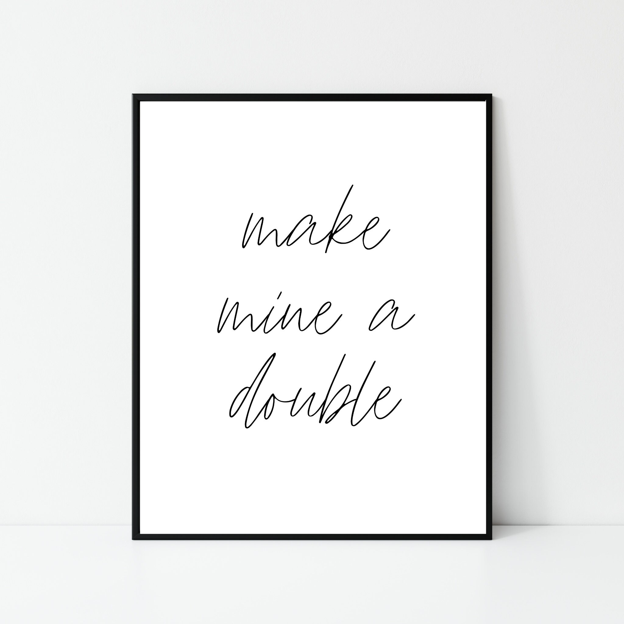 Bar Cart Decor Printable Wall Art Bar Cart Sign Alcohol Etsy