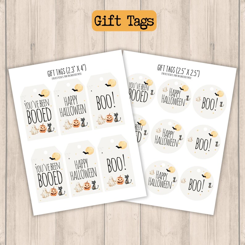 halloween boo basket Gift tags are included