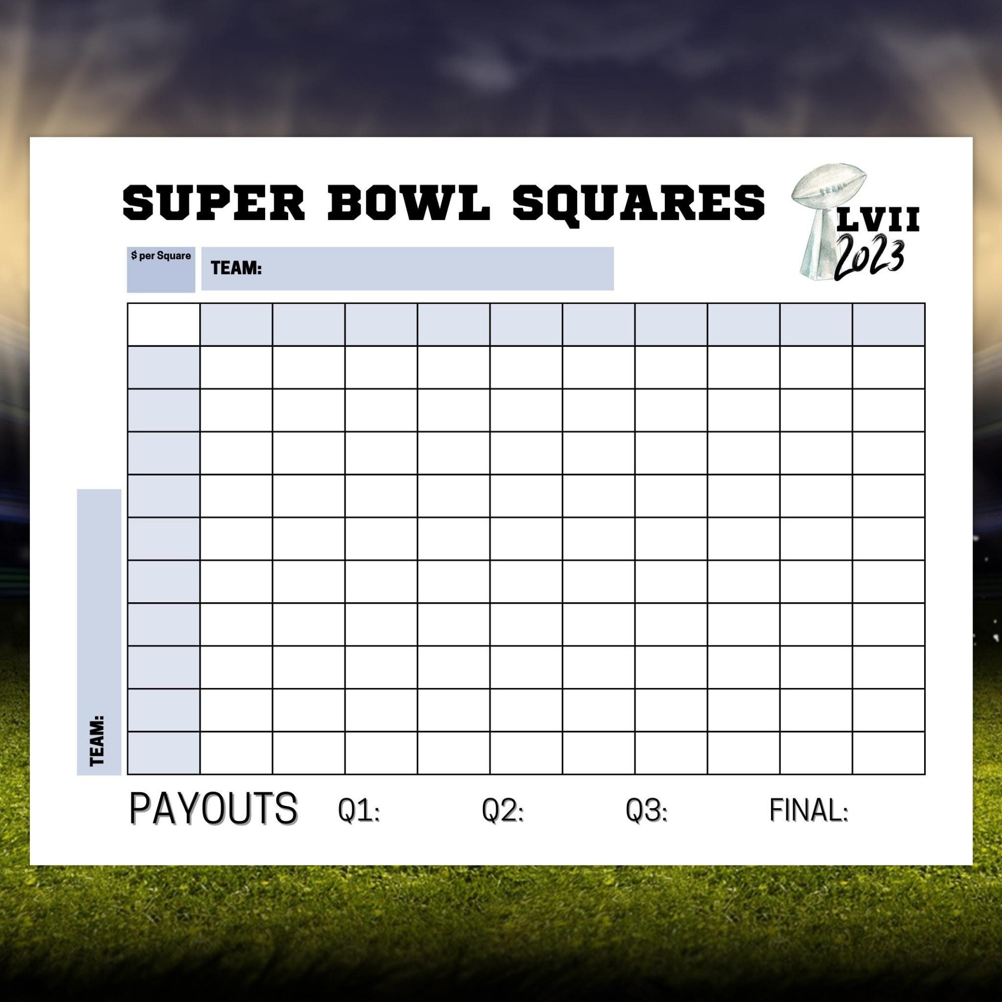 Super Bowl Squares - Etsy