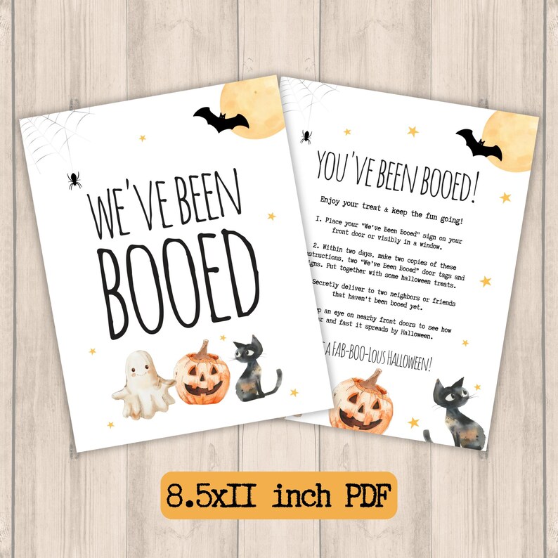 youve been booed digital download comes with a weve been booed sign and instructions