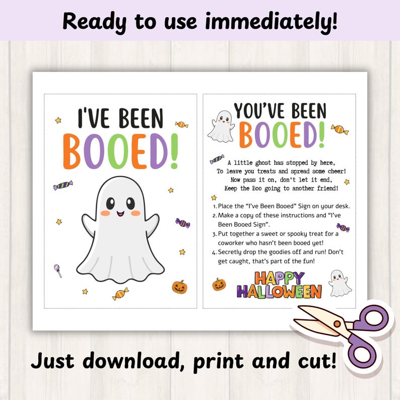 Instant download printable for Halloween celebrations. This digital download is ready to use immediately.