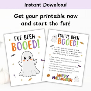 Instant Download get your printable youve been booed sign now and start booing your coworkers.