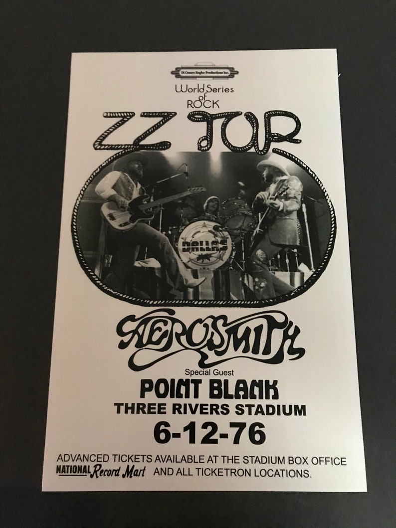 ZZ Top Live Concert Poster 11x17 Concert Poster Rock Poster Etsy