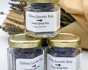 Culinary Lavender Buds In Glass Container