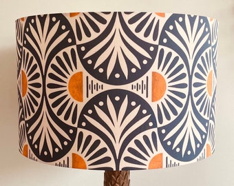 SIZE M ONLY - Handmade Drum Lampshades - Floral Drum Lampshades - Art deco