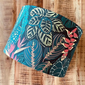 SIZE L ONLY Handmade Drum Lampshades Floral Drum Lampshades Jungle Tropical image 2
