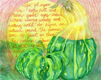 Hymn an Autumn Sound (Fall Original Watercolor Painting)