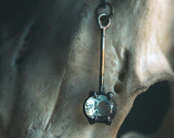 Divination Pendulum Necklace | Prasiolite Green Amethyst | Sterling Silver Spiritual Charm | Talisman for Meditation & Ritual | Meteromance