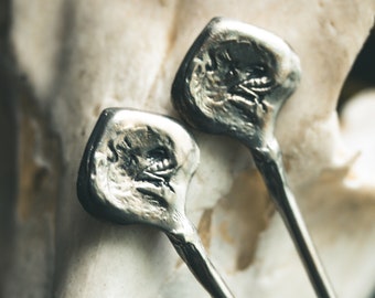 White Brass Wolf Head Hair Pin: A Symbol of Guardianship, Loyalty, and Alchemical Power