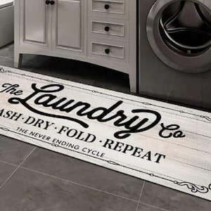 Rutschfester Waschbarer Badezimmer Teppich / Wäschematte / Dekorativer Wäschezimmer Teppich